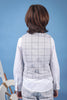 One Friday Kids Boys 100% Cotton Grey Check Waistcoat With Front Pockets - One Friday World