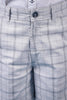 One Friday Kids Boys 100% Cotton Grey Check Shorts With Side Pockets - One Friday World