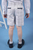 One Friday Kids Boys 100% Cotton Grey Check Shorts With Side Pockets - One Friday World