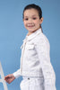 One Friday Kids Girls 100% Cotton White Schiffli Jacket With Lace - One Friday World