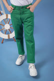 One Friday Kids Boys Green Embroidered Jeans - One Friday World