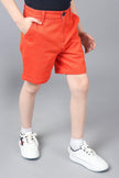 One Friday Kids Boys Red Cotton Shorts - One Friday World