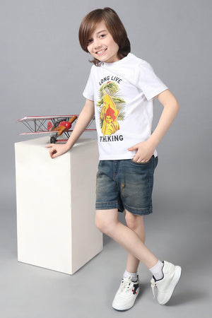 One Friday Kids Boys Disney's Lion King Printed Round Neck White T-Shirt - One Friday World