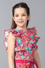 One Friday Kids Girls Multicolored Floral Printed Crop Top - One Friday World