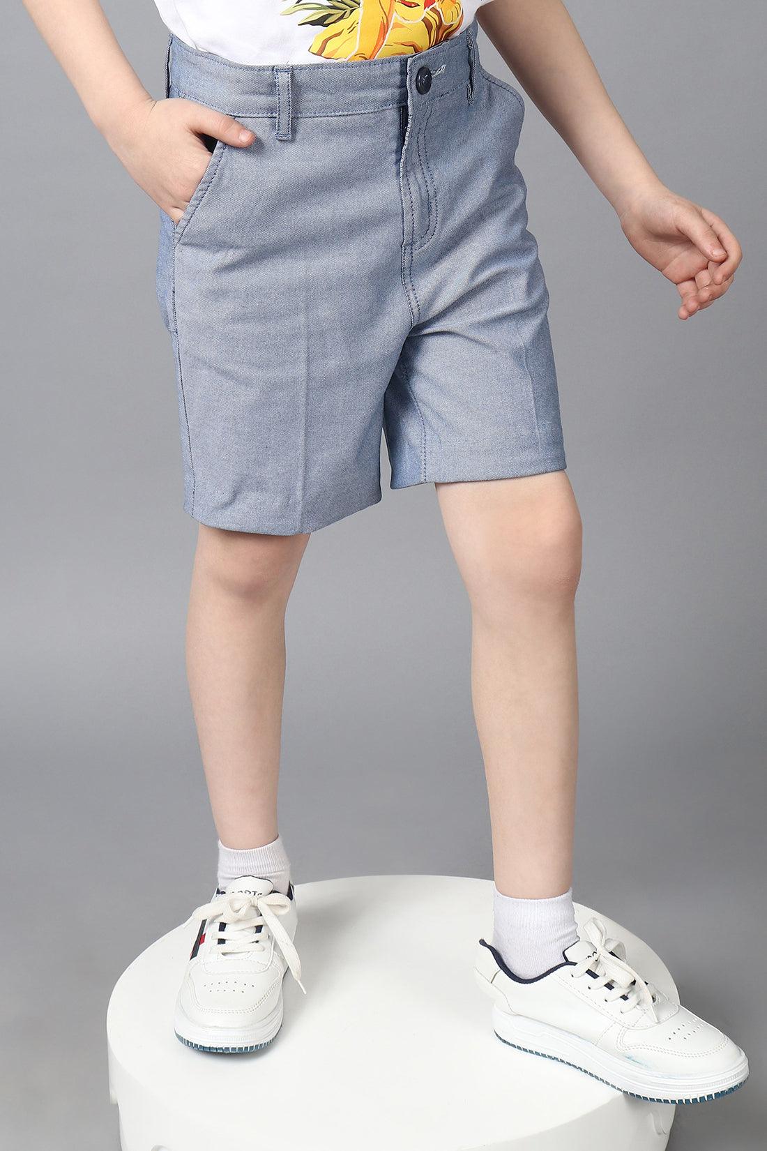 One Friday Kids Boys Blue Cotton Shorts - One Friday World