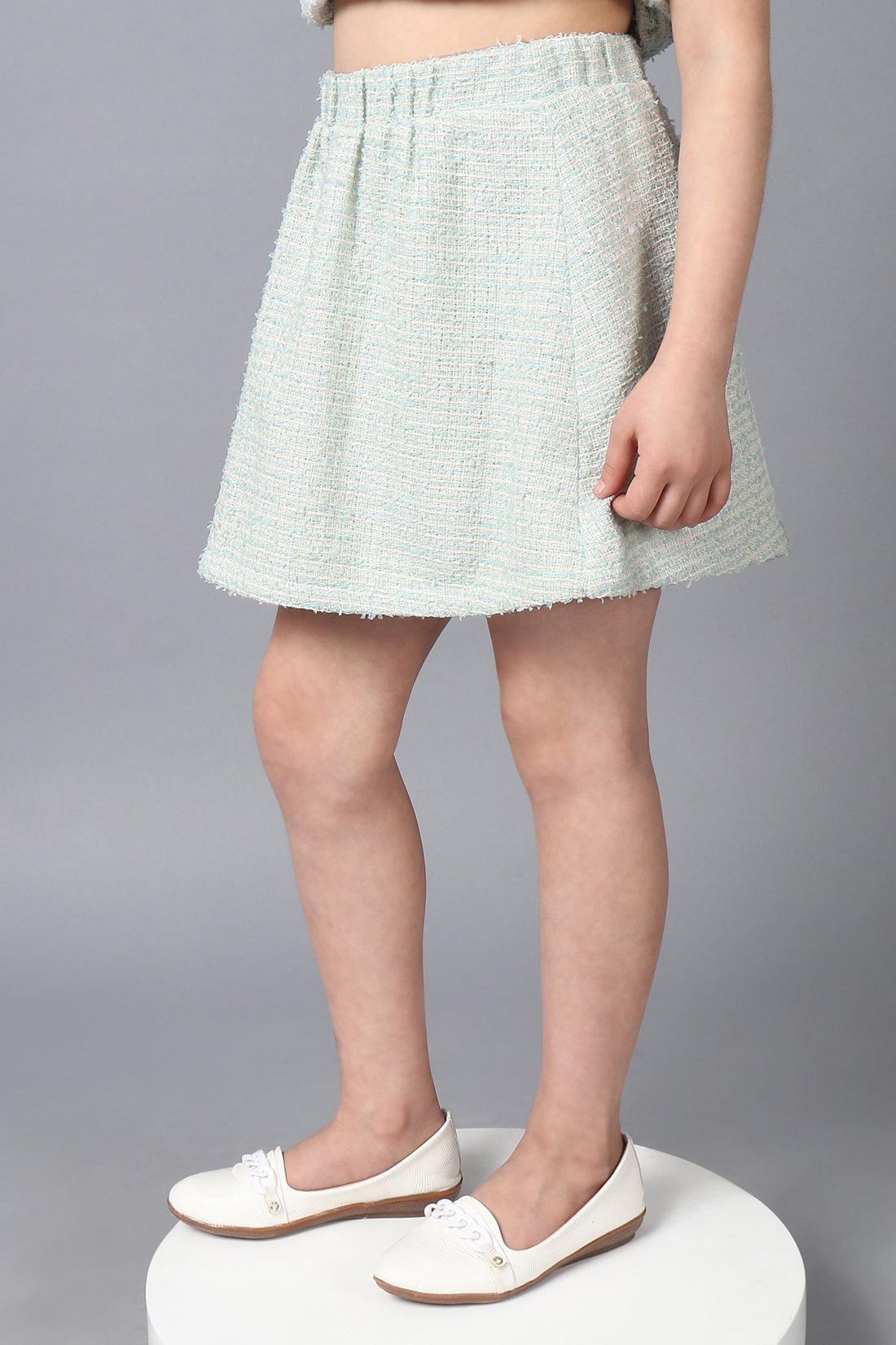 One Friday Kids Girls Green Knitted Skirt - One Friday World