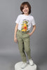 One Friday Kids Boys 100% Cotton Green Chinos With Pockets - One Friday World