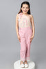 One Friday Kids Girls Pink Cotton Laced Trouser - One Friday World