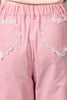 One Friday Kids Girls Pink Cotton Laced Trouser - One Friday World