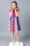 One Friday Kids Girls Prints and Patterns Pink Dress - One Friday World