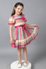 One Friday Kids Girls Multicolored Round Neck Dress - One Friday World