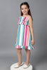 One Friday Kids Girls Multicolored Striped Sleeveless Dress - One Friday World