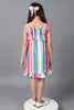 One Friday Kids Girls Multicolored Striped Sleeveless Dress - One Friday World