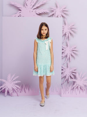 One Friday Kids Girls Aqua Dress - One Friday World