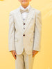 One Friday Kids Boys Beige 3 Piece Suit