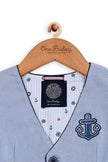 One Friday Kids Boys Blue Anchor Waistcoat - One Friday World