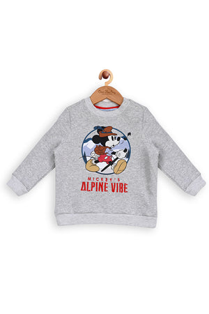 One Friday Baby Boys Grey Mickey Printed Sweatshirt