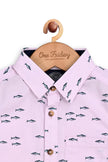 One Friday Kids Boys Pink Animal Printed Shirt - One Friday World