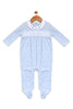 One Friday Baby Girls Blue Peter Pan Collar Romper - One Friday World