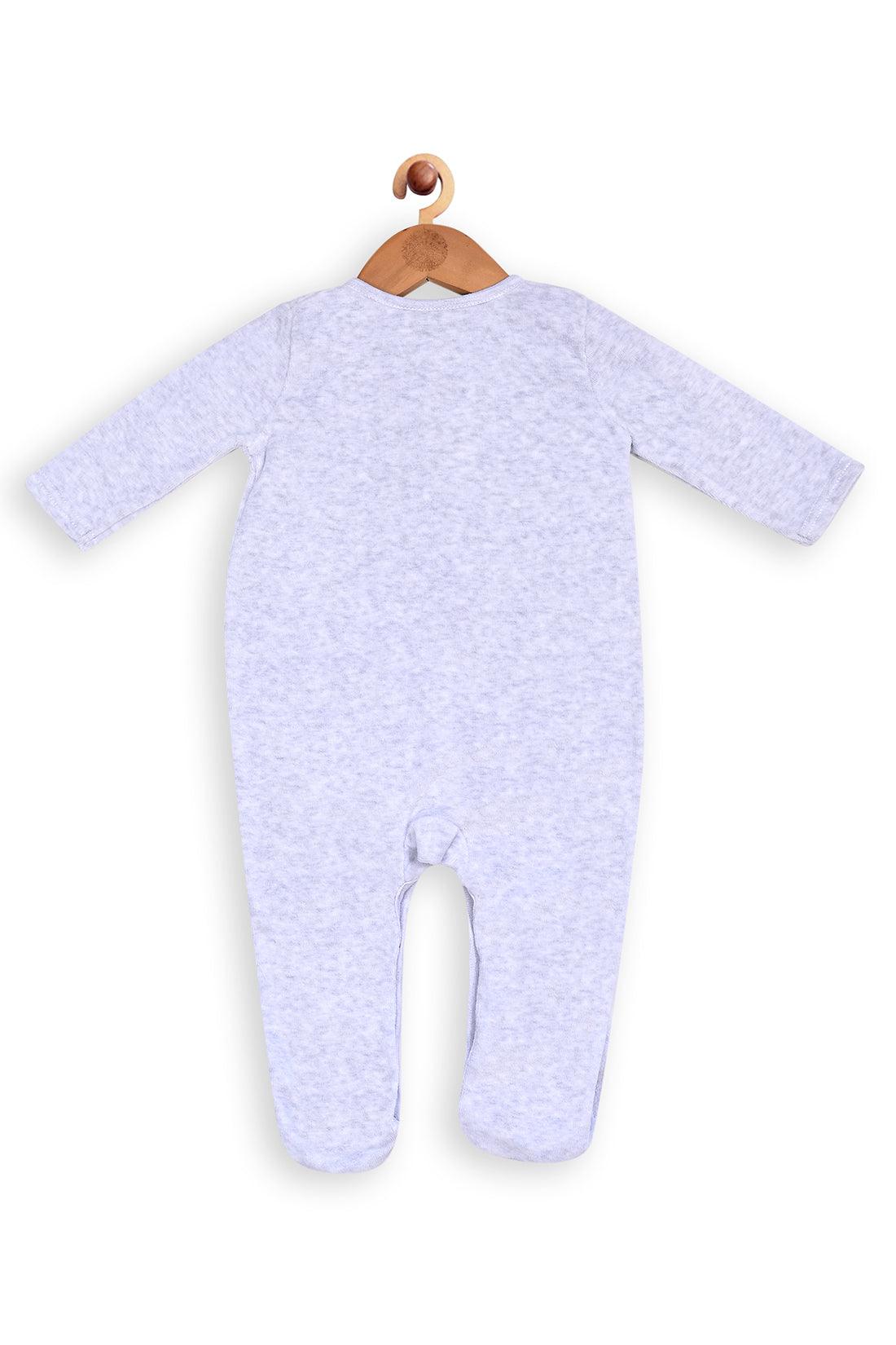 One Friday Baby Boys Grey Front Open Romper - One Friday World