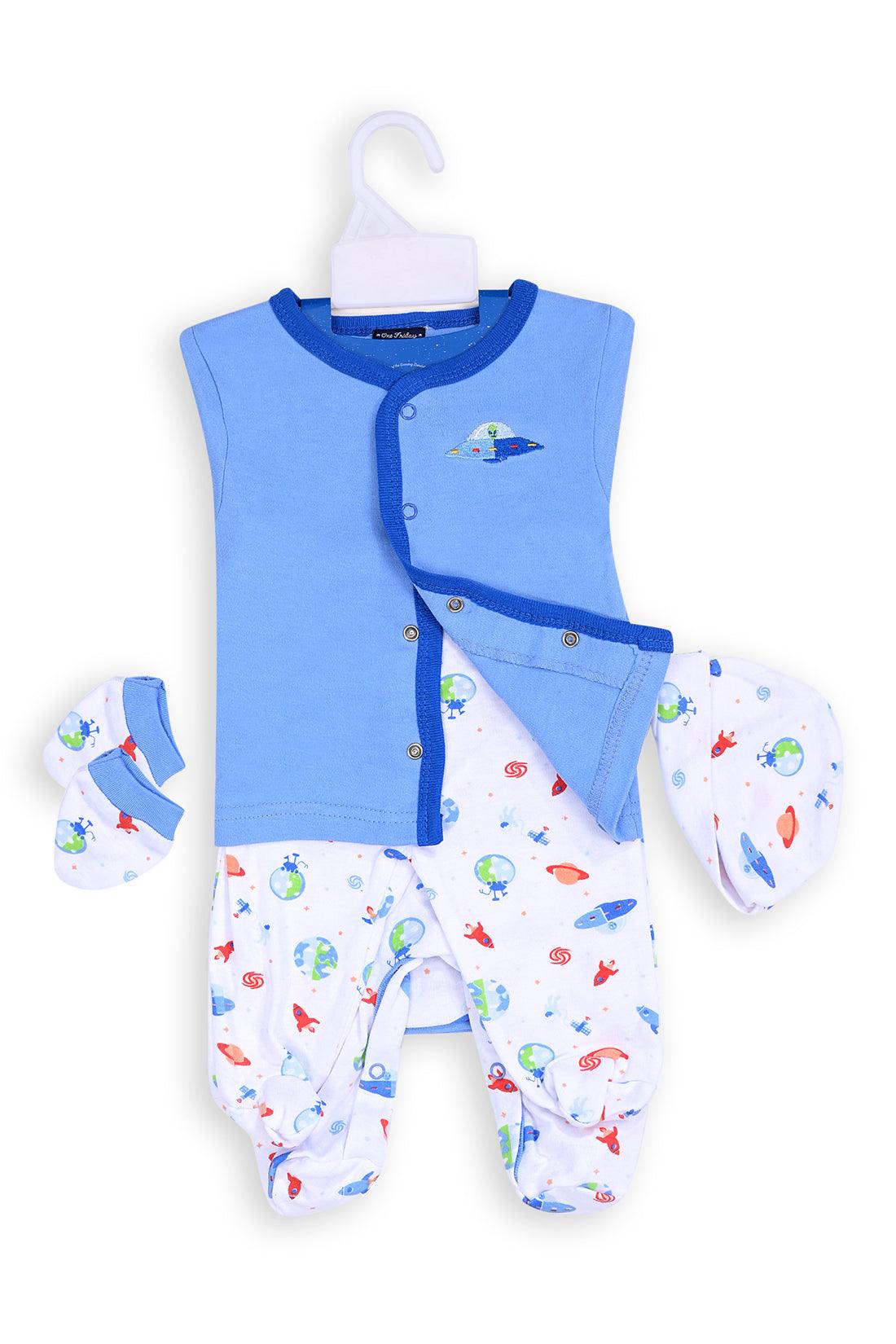 One Friday Baby Boys Blue With Multi Color Gift Sets - One Friday World