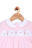 One Friday Baby Girls Pink Peter Pan Collar Romper - One Friday World