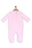 One Friday Baby Girls Pink Peter Pan Collar Romper - One Friday World