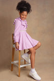 One Friday Kids Girls Lilac A-line Flared Dress