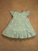 One Friday Baby Girls Mint Floral Print Dress