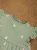 One Friday Baby Girls Mint Floral Print Dress