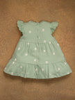 One Friday Baby Girls Mint Floral Print Dress