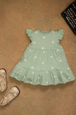 One Friday Baby Girls Floral Mint Dress