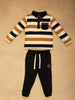 One Friday Baby Boys Multi Stripes T-Shirt & Track Pant Set