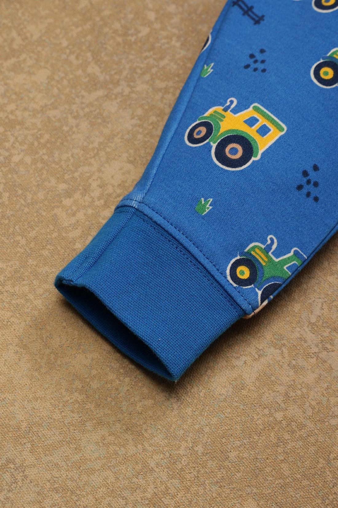 One Friday Baby Boys Blue Vehicle Printed Night Suit Set