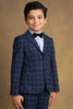 One Friday Kids Boys Blue Checks Blazer