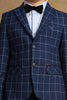 One Friday Kids Boys Blue Checks Blazer