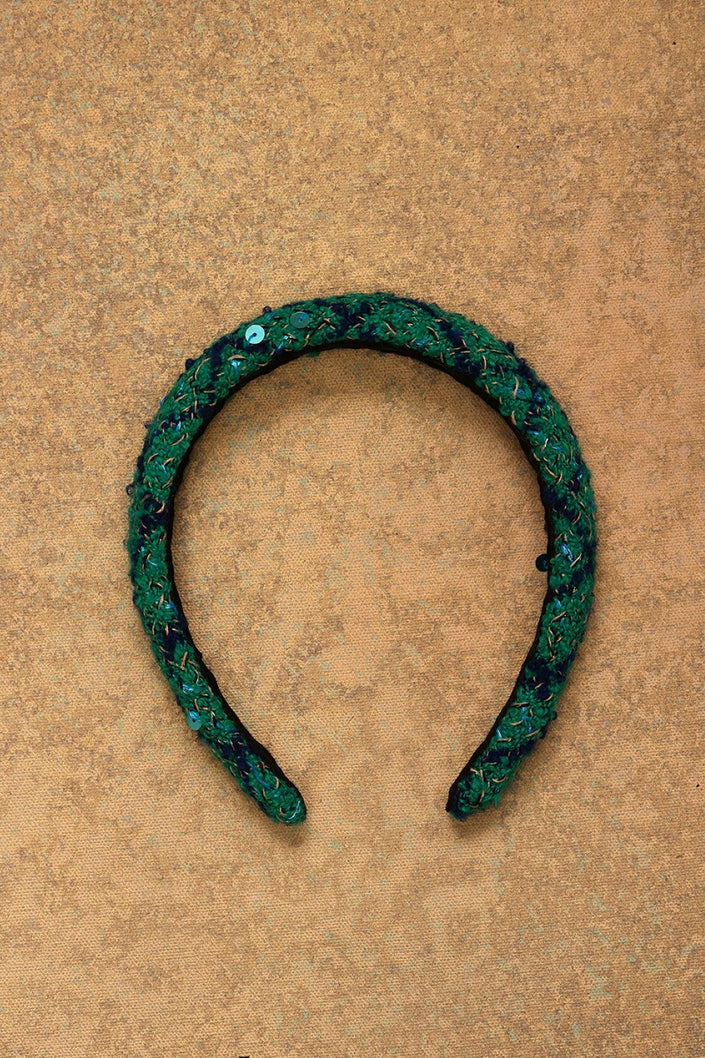 One Friday Green Plastic Abstract Hairbands