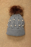 One Friday Grey Knit Solid Cap