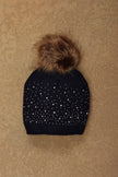 One Friday Navy Blue Knit Solid Cap