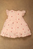 One Friday Baby Girls Peach Floral Printed Wrinkled Dress