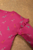 One Friday Kids Boys Pink Animal Printed Night Suit