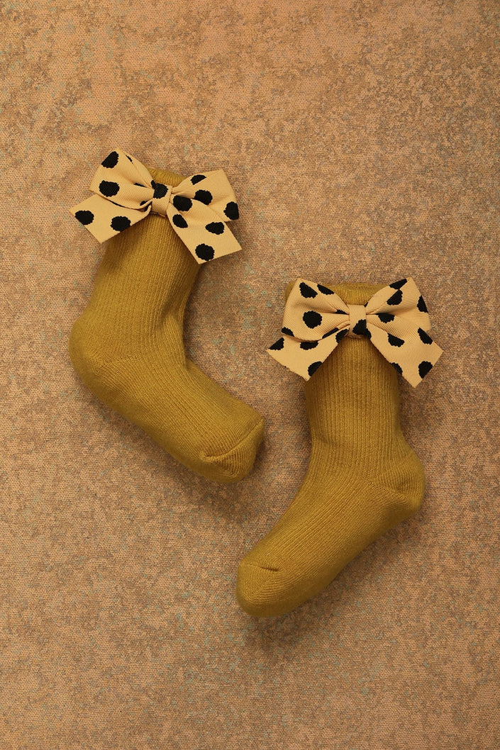 One Friday Yellow Knitted Solid Socks