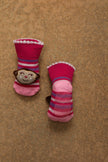 One Friday Pink Knitted Multi Colour Socks