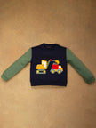 One Friday Baby Boys Navy Blue Solid Sweat Shirt