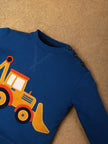 One Friday Baby Boys Blue Solid Sweat Shirt