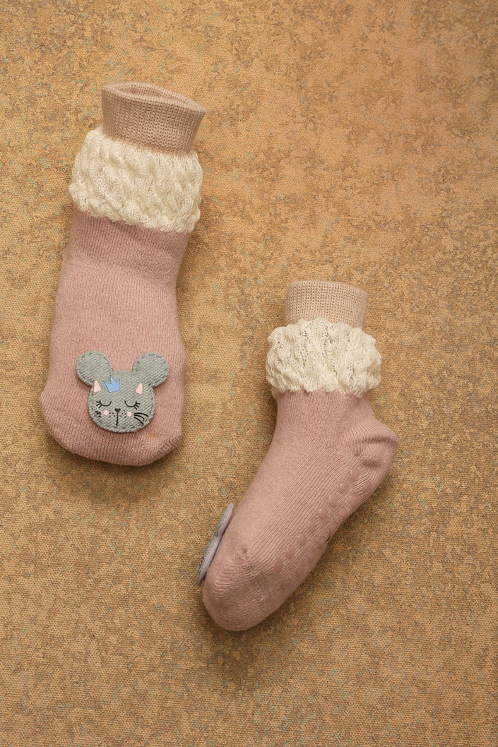 One Friday Nude Knitted Solid Socks