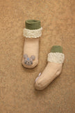 One Friday Beige Knitted Solid Socks