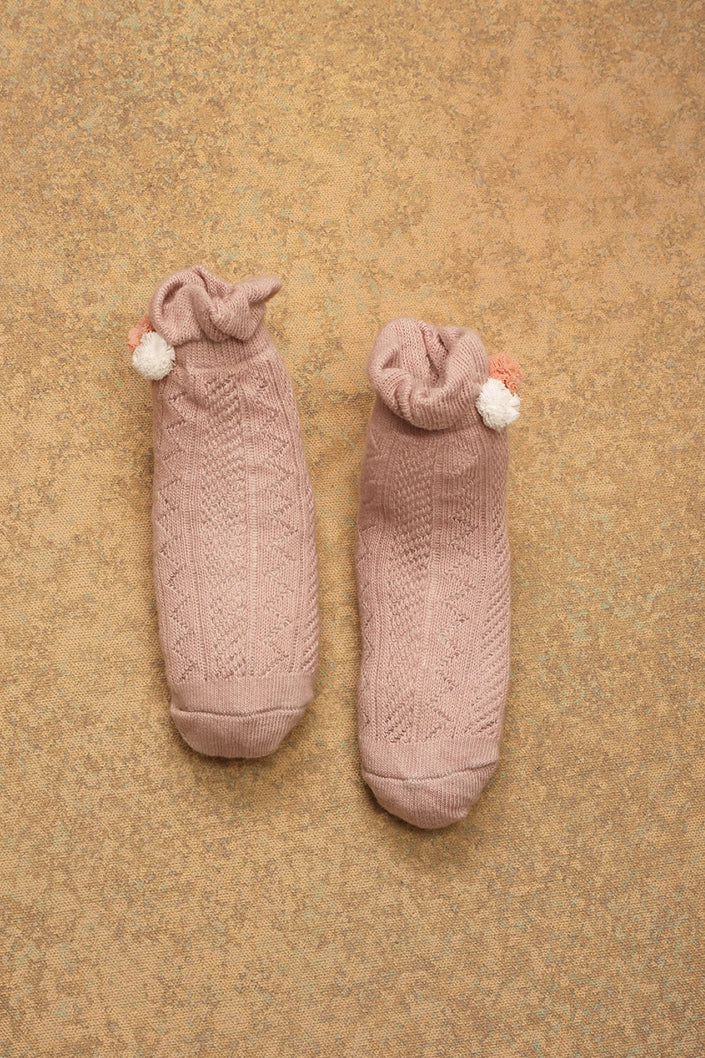 One Friday Nude Knitted Solid Socks