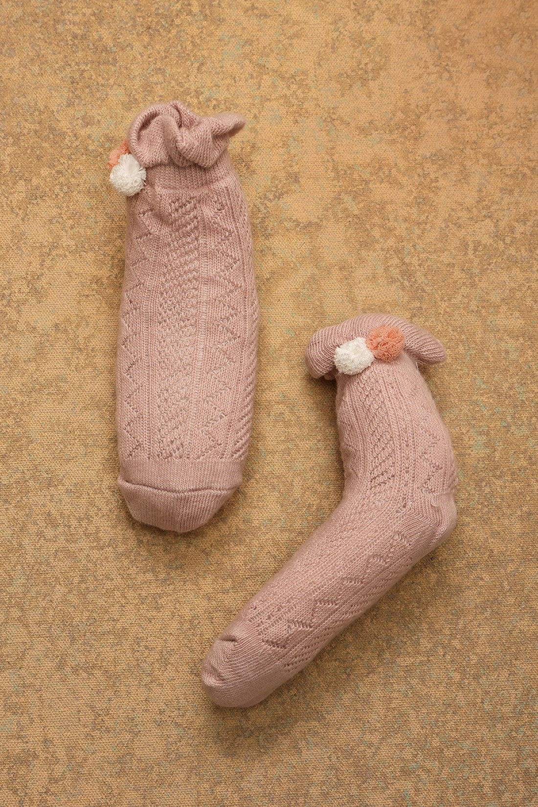 One Friday Nude Knitted Solid Socks