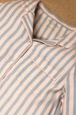 One Friday Kids Girls Pink & Grey Stripes Night Suit